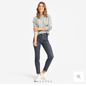 Everlane High Rise dark denim skinny jeans
